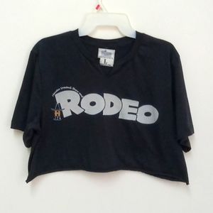 *Final Price* NWOT Rodeo Houston Livestock ShowVintage Style Raw Hem Cropped Tee